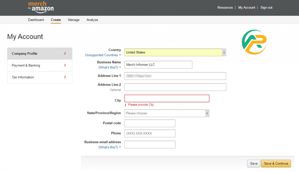 Hướng dẫn đăng ký merch amazon