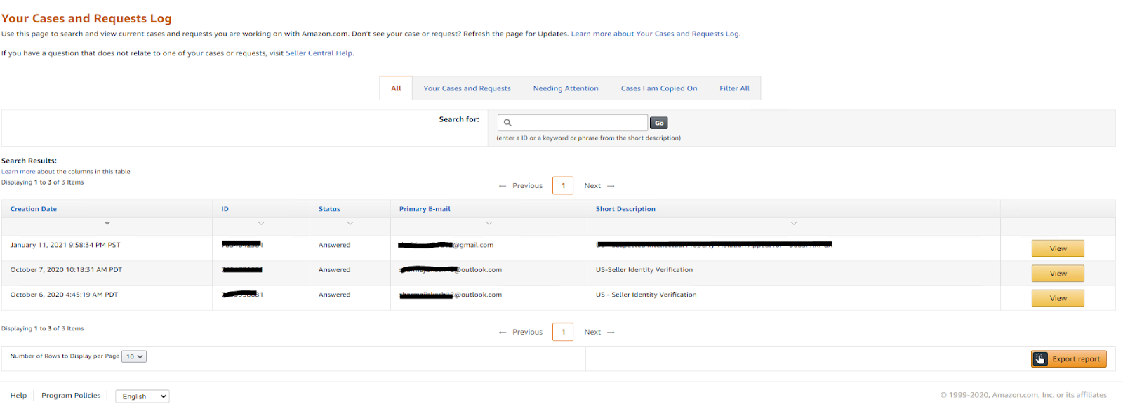 Bộ phận hỗ trợ amazon