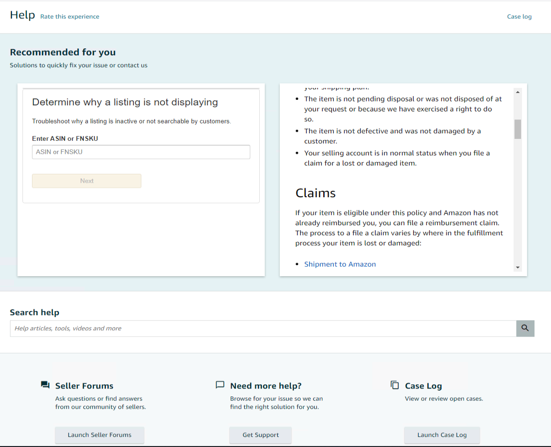 Bộ phận hỗ trợ amazon