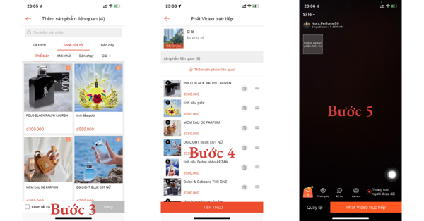 Thực hiện Shopee Live bằng điện thoại