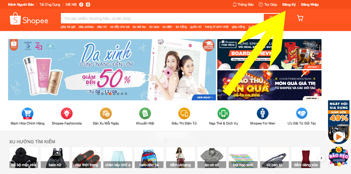 đăng ký bán hàng trên Shopee