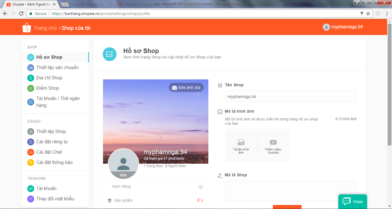 đăng ký bán hàng trên Shopee