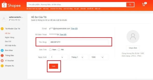 Thiết lập cơ bản cho gian hàng Shopee