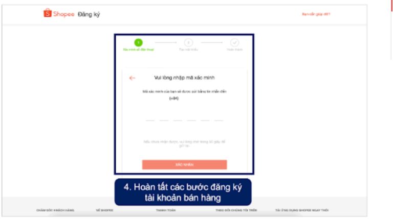 Hướng dẫn tạo kênh người bán Shopee