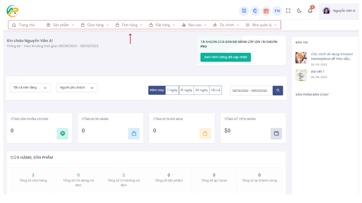 hướng dẫn kết nối gian hàng Amazon với hệ thống APG Seller