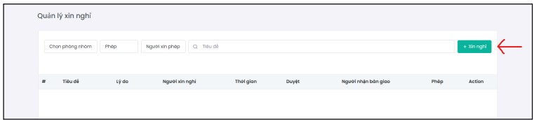 Hướng dẫn xin nghỉ trong APG Base