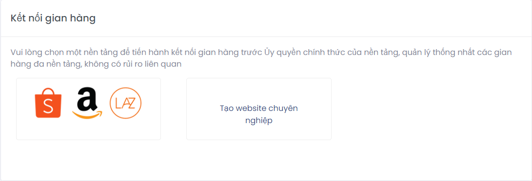 Quản lý các gian hàng Amazon trên hệ thống