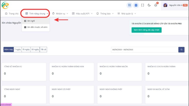 Hướng dẫn xin nghỉ trong APG Base