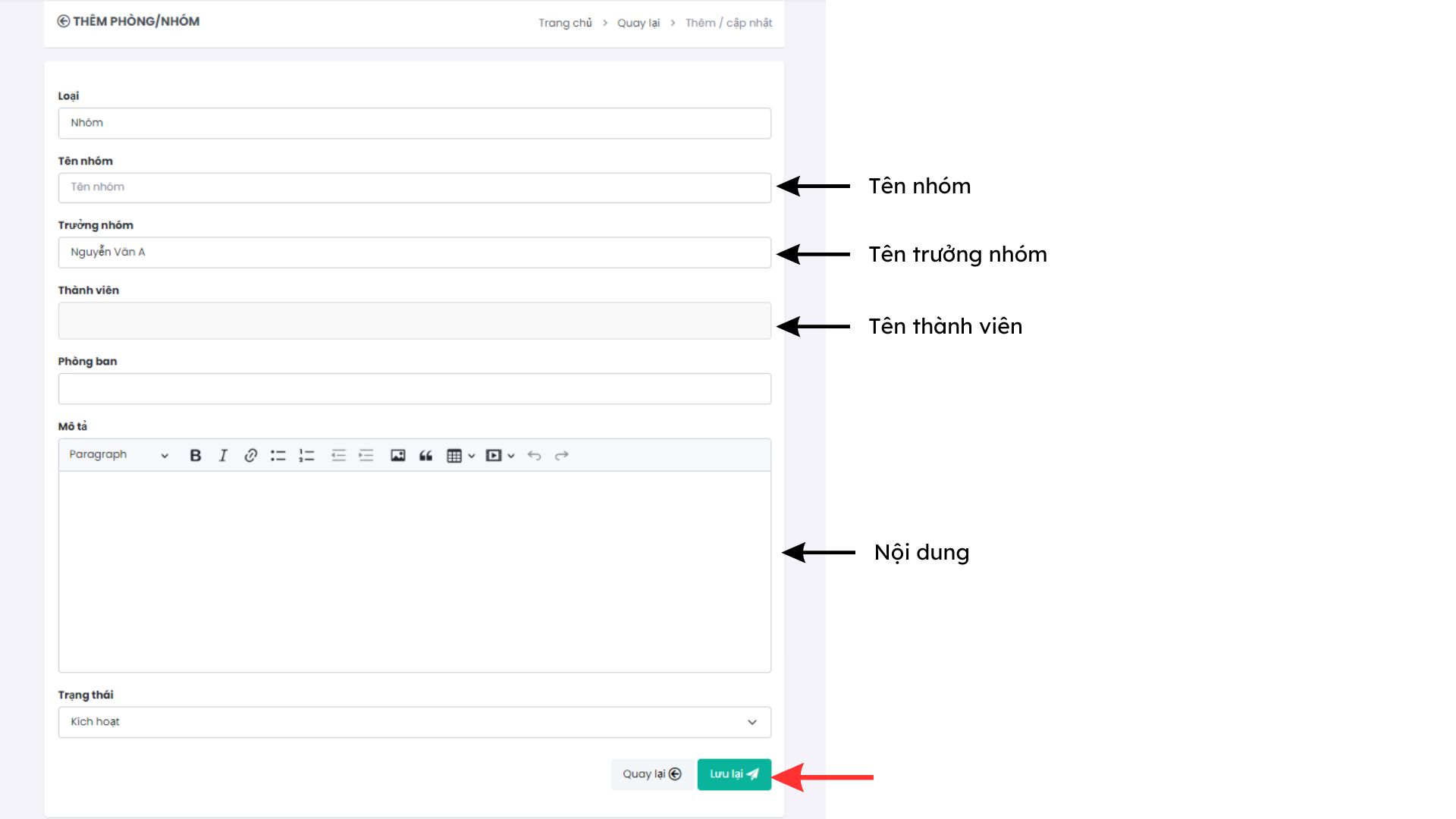 Hướng dẫn thêm nhóm cho nhà quản lý trong APG Base