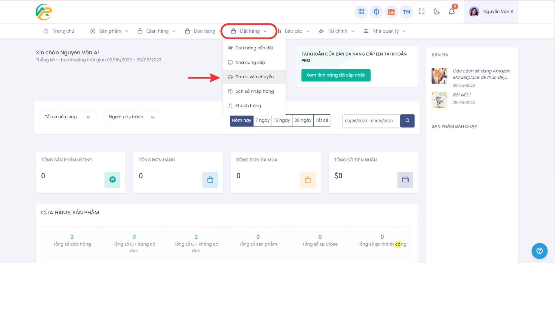 Hướng dẫn thêm đơn vị vận chuyển vào danh sách đơn vị vận chuyển trong APG Seller